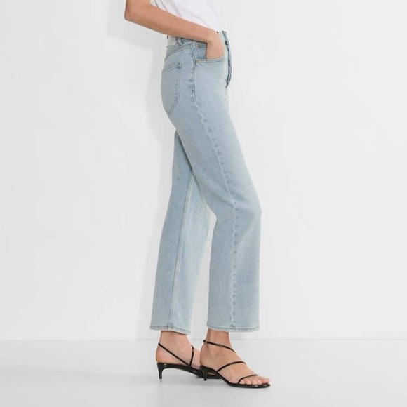 [W32]Denim Forum The Arlo Hi-rise Straight Jean 28L Classic Light Blue - Picture 2 of 12